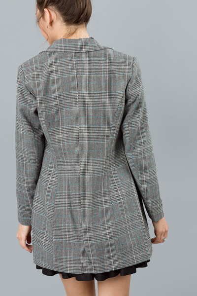 Aniston Plaid Jacket, Black