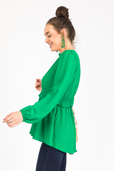 Lena Blouse, Kelly Green