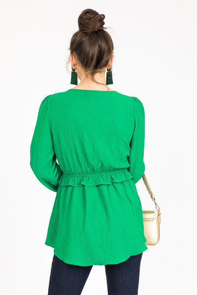 Lena Blouse, Kelly Green