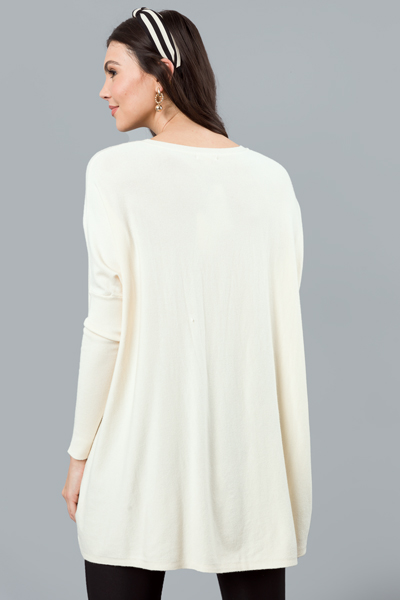 Double Pocket Sweater, Ivory