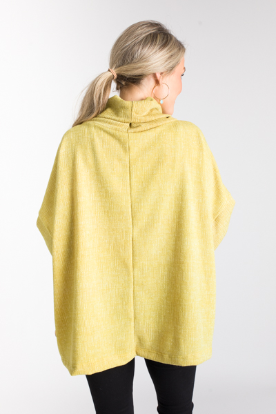 Cowl Sweater, Chartreuse