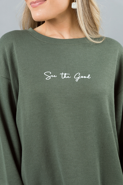 See The Good Sweatshirt, Olive