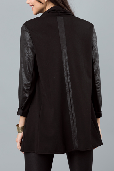 Edgy Chic Topper, Black