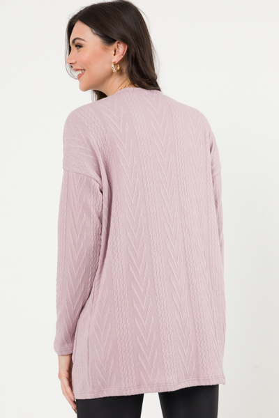 Raised Texture Cardi, Lavender