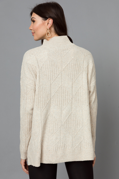 Diamond Pattern Sweater, Oatmeal