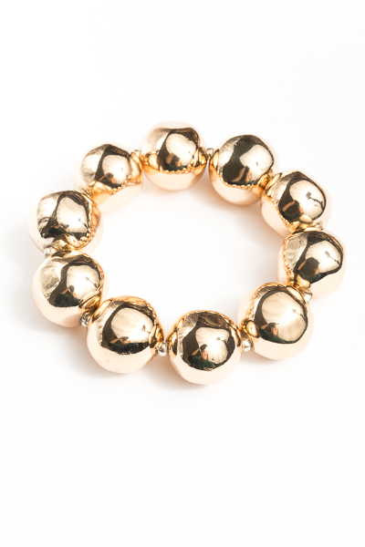 Hammered Metal Ball Bracelet