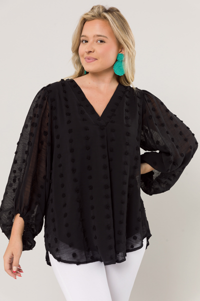 Black Swiss Blouse