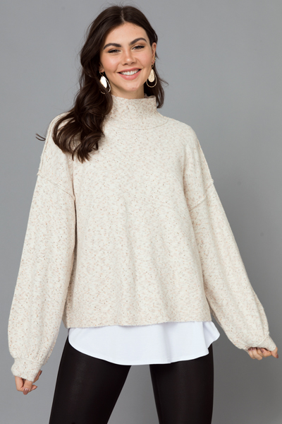 Cozy Specks Sweater, Oatmeal