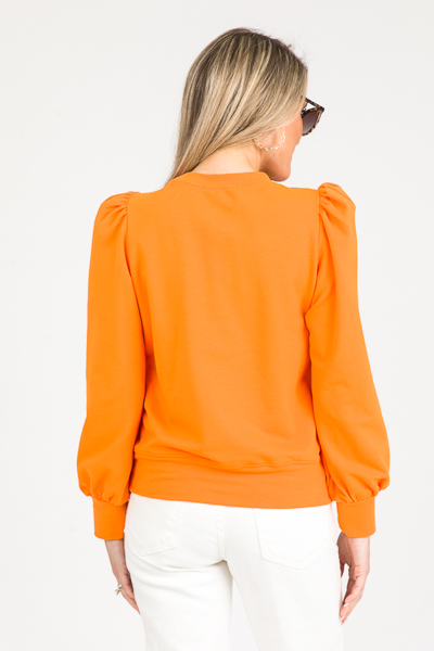 Stylish Sweatshirt, Orange