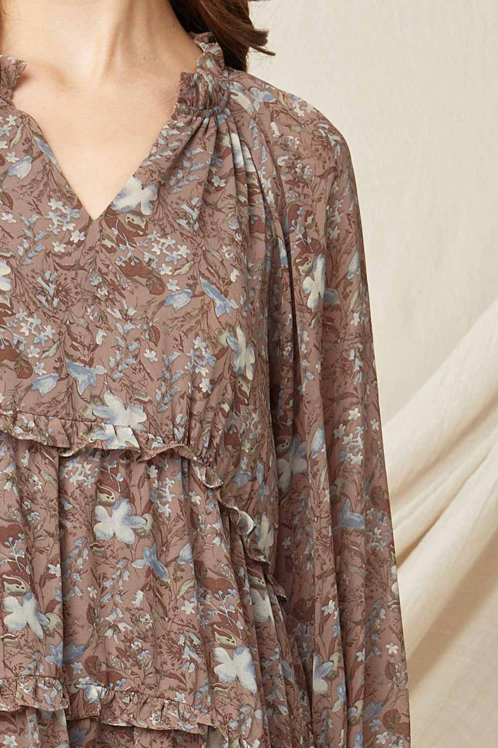 Mocha Me Floral Dress