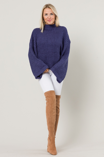 Cropped Cutie Sweater, Navy