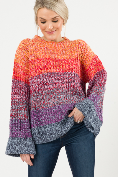 Rainbow Cuff Sweater