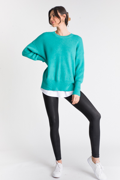 Arya Solid Sweater, Green