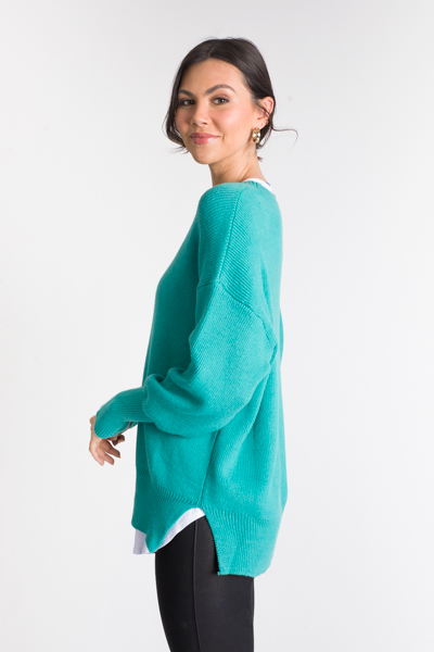 Arya Solid Sweater, Green