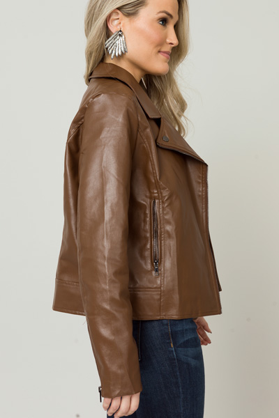 Jena Leather Jacket, Mocha