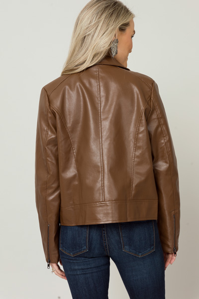 Jena Leather Jacket, Mocha