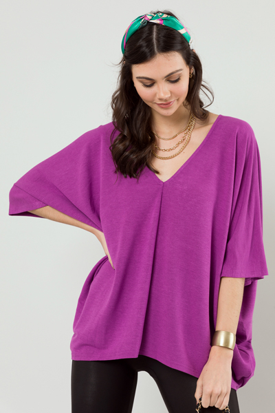 Go With The Flow Top, Violet