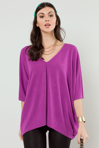 Go With The Flow Top, Violet