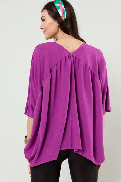 Go With The Flow Top, Violet