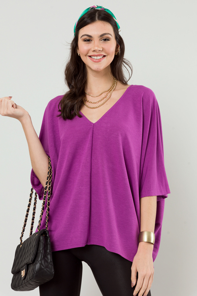 Go With The Flow Top, Violet