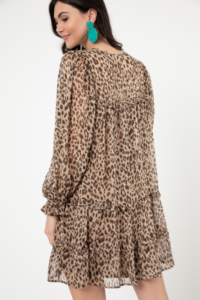 Cheetah Print Dress, Taupe