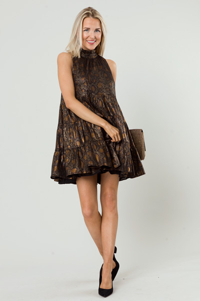 Copper Snake Tiered Frock