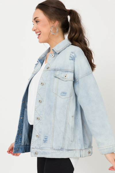 Gwen Studded Jacket, Denim