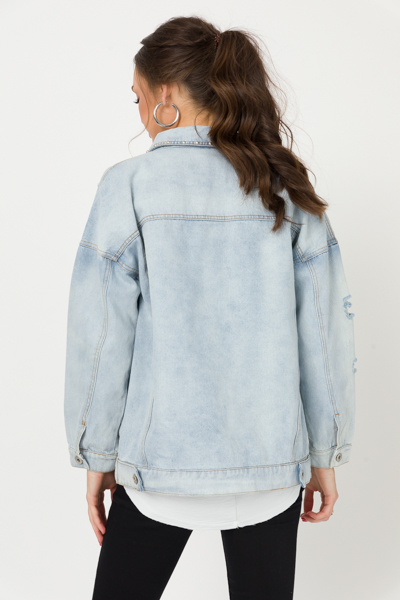 Gwen Studded Jacket, Denim