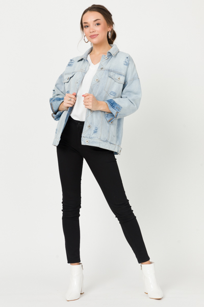 Gwen Studded Jacket, Denim