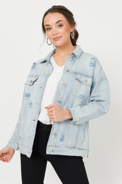 Gwen Studded Jacket, Denim