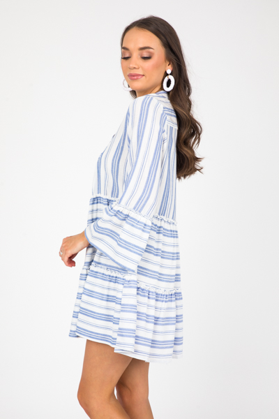 Classic Stripes Dress, Blue