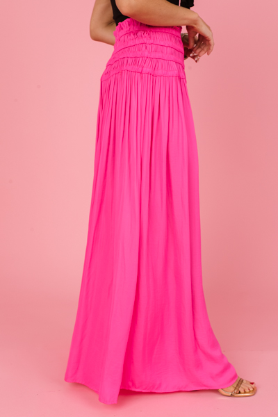 Hot Pink Smooth Maxi Skirt