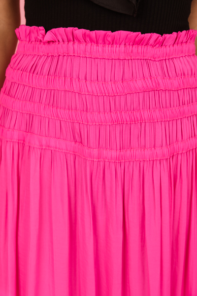 Hot Pink Smooth Maxi Skirt