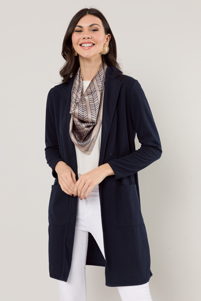 Dana Collared Duster, Navy