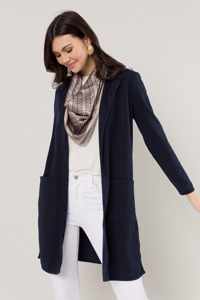 Dana Collared Duster, Navy