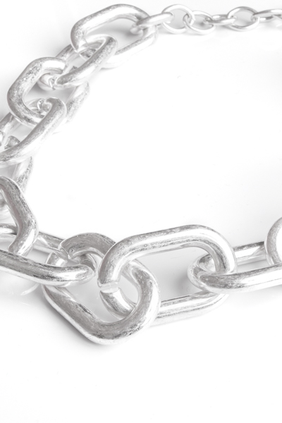 Bold CCB Chain Necklace, Silver