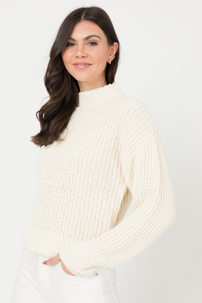 Meg Soft Sweater, Cream