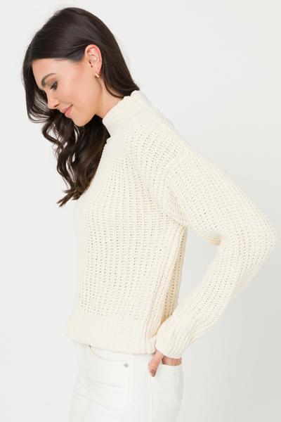 Meg Soft Sweater, Cream