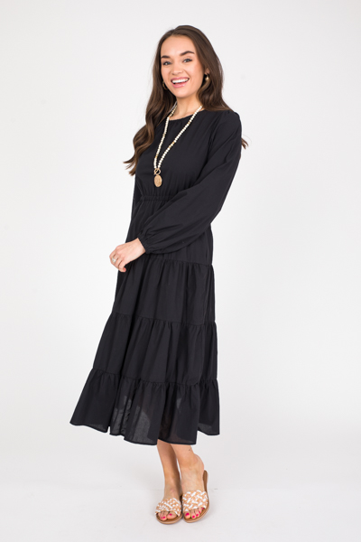 Side Cutout Midi, Black