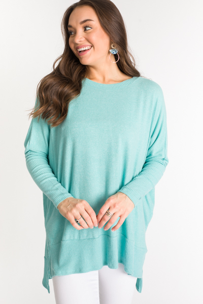 Shannon Soft Tunic, Aqua