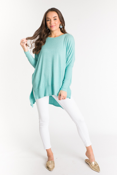 Shannon Soft Tunic, Aqua