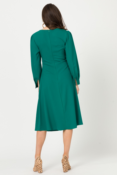 Tie Waist Midi, Green