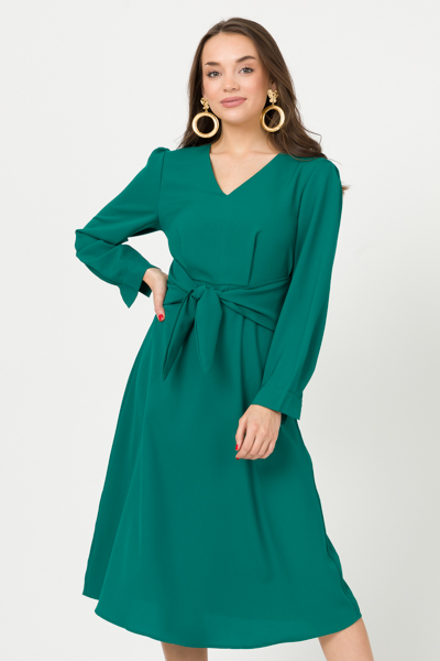 Tie Waist Midi, Green