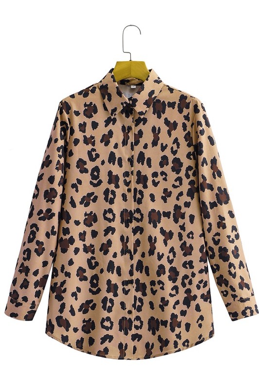 Cheetah Print Button Down