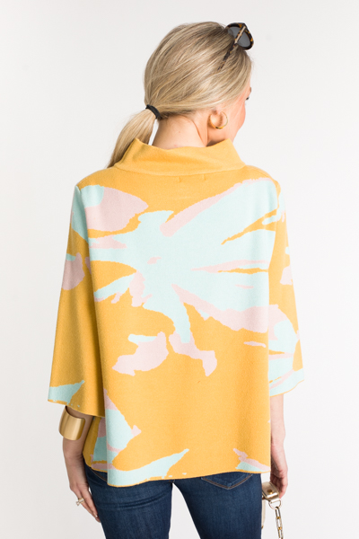 Audrey Sweater, Mustard Abstract