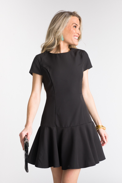 Cap Sleeve Dress, Black