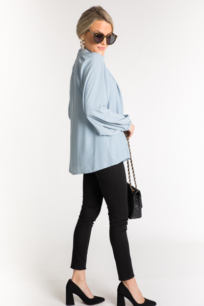 Long Sleeve Lisa Blouse, Blue