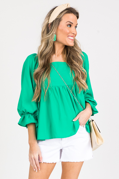 Yours Truly Blouse, Green
