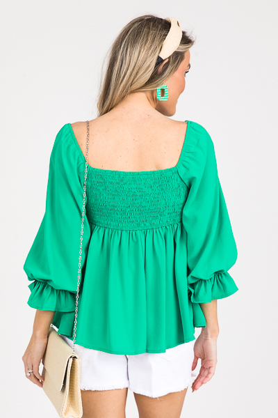 Yours Truly Blouse, Green