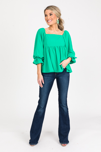 Yours Truly Blouse, Green